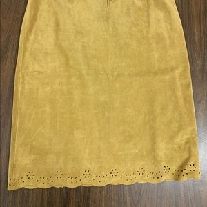 Tan Suede Ann Taylor Skirt- Size 12, New / Never Worn.